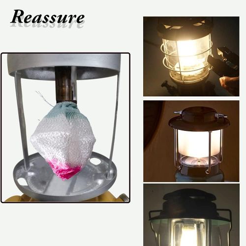  QuQuyi 15pcs Propane Lanterns Mantles, Gas Lantern Propane Lamp Mantle for Outdoor Camping Hiking Kerosene Light Natural
