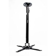 QualGear QG-PM-002-BLK-L Universal Projector Ceiling Mount with Adjustable Extension Column and Cable Management, Black