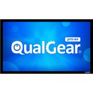 QualGear 100 Fixed Projector Screen, 16:9 HDTV, 6-Piece Aluminum Frame, 6cm Premium Velvet Border