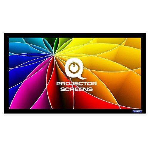  QualGear alGear 16:9 Fixed Frame Projector Screen, 92-Inch High Contrast Gray 0.9 Gain, QG-PS-FF6-169-92-G