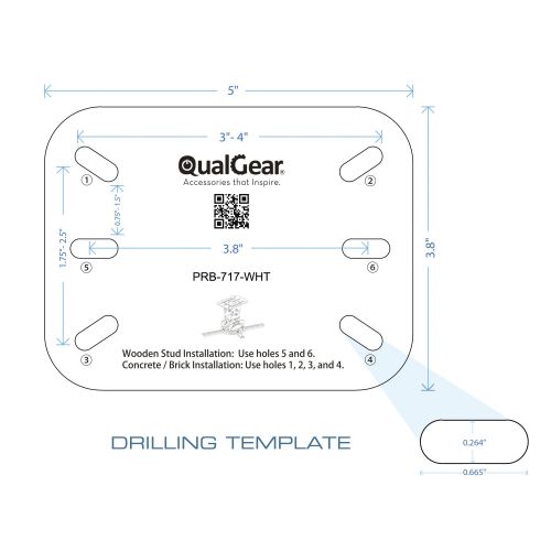  [아마존베스트]QualGear PRB-717-WHT Universal Ceiling Mount Projector Accessory