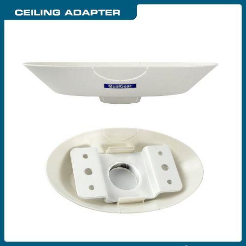  [아마존베스트]QualGear Pro-AV QG-KIT-CA-3IN-W Projector Mount Kit Accessory Single Joist Ceiling Adapter, 3 1.5, White