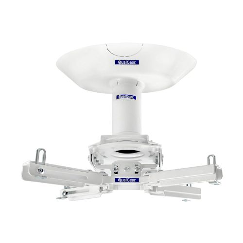  [아마존베스트]QualGear Pro-AV QG-KIT-CA-3IN-W Projector Mount Kit Accessory Single Joist Ceiling Adapter, 3 1.5, White