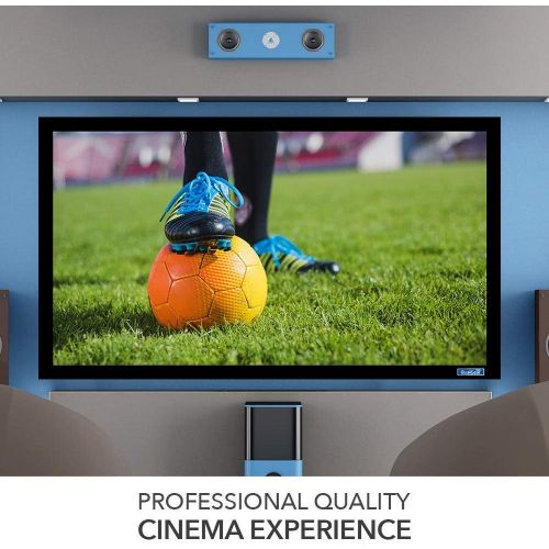  QualGear 120-Inch Fixed Frame Projector Screen, 16: 9 High Contrast Gray at 0.9 Gain (Qg-PS-Ff6-169-120-G)