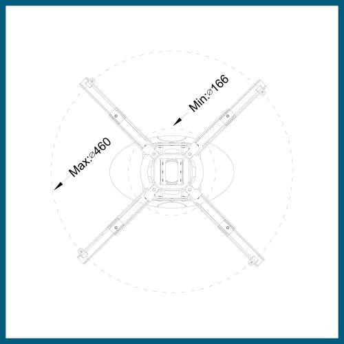  [아마존베스트]QualGear Pro-AV QG-KIT-CA-3IN-W Projector Mount Kit Accessory Single Joist Ceiling Adapter, 3 1.5, White