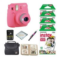 Quality Photo Fujifilm Instax Mini 9 Instant Camera (Flamingo Pink) + Fujifilm Instax Film 50 Sheets + 4 Batteries & Charger + Photo Album + Convenient Case + More