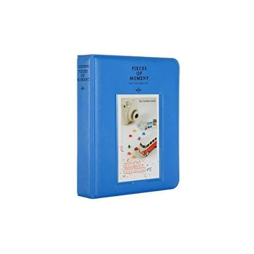  Quality Photo Instax Mini Photo Album. 64 Pocket Polaroid Mini Pocketsize Album. Compatible with Fuji Mini Instax Camera Films. (Cobalt)