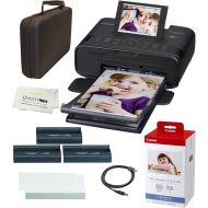 [아마존베스트]Quality Photo Canon SELPHY CP1300 Wireless Compact Photo Printer with AirPrint and Mopria Device Printing, with Canon KP108 Paper and Black Hard case to fit All Together (Black)