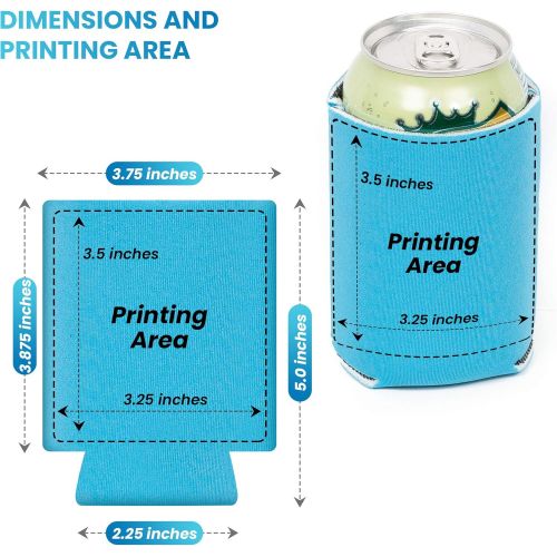  [아마존베스트]QualityPerfection 25 Beer Can Cooler Sleeves, Soda, Drink Coolies for Personalized Sublimation, HTV, Vinyl Sleeves | DIY Customizable for Parties, Events or Weddings, Bulk (25, 25