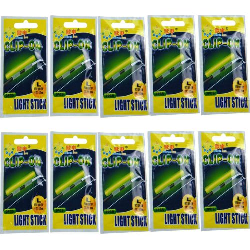  QualyQualy Clip-On Fishing Glow Sticks for Pole, Fishing Lights for Rods, Fishing Pole Light Sticks Bulk Kit 20 Pcs (10 Packs)