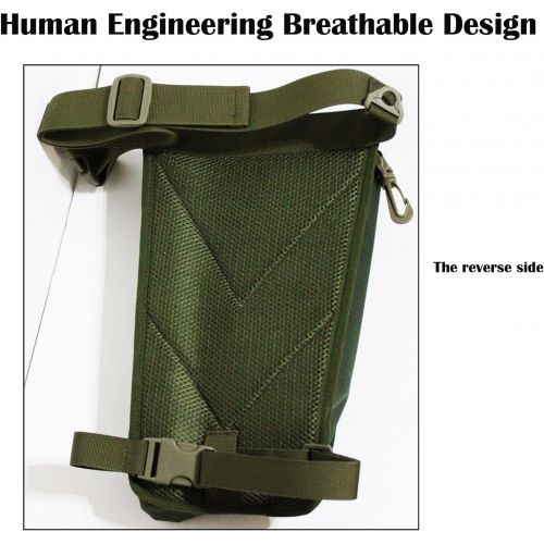  [아마존베스트]QualyQualy Fly Fishing Rod Bag with Fishing Tackle Storage Box Multifunction Nylon Fishing Bag Waist Bag Leg Bag Fishing Tackle Bag