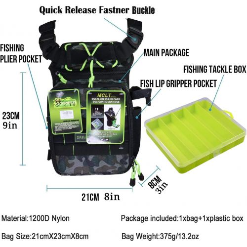  [아마존베스트]QualyQualy Fishing Bag Chest Bag Camouflage Fishing Tool Carrier Travel Bag Fishing Rod Bag