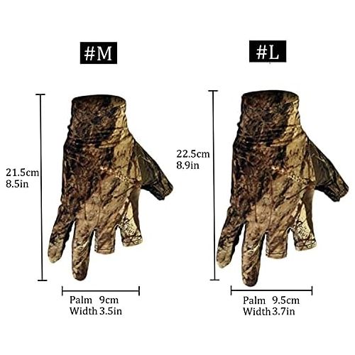  [아마존베스트]QualyQualy Fishing gloves gel glove hunting camouflage gloves anti slip elastic gloves hunting fishing