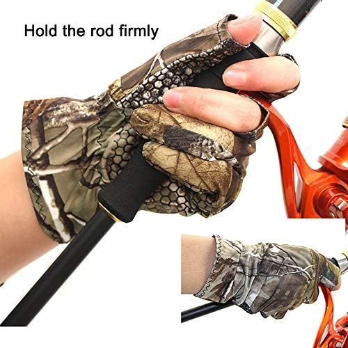  [아마존베스트]QualyQualy Fishing gloves gel glove hunting camouflage gloves anti slip elastic gloves hunting fishing