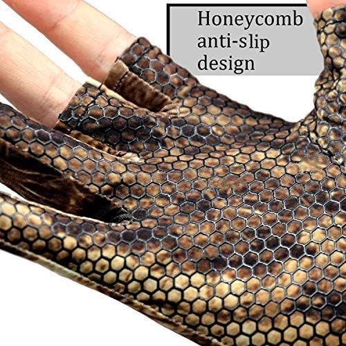  [아마존베스트]QualyQualy Fishing gloves gel glove hunting camouflage gloves anti slip elastic gloves hunting fishing