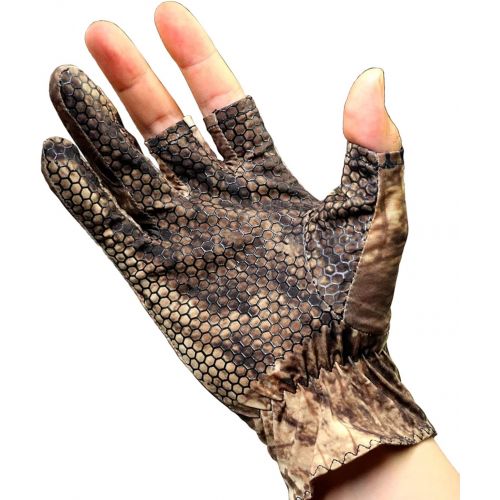  [아마존베스트]QualyQualy Fishing gloves gel glove hunting camouflage gloves anti slip elastic gloves hunting fishing