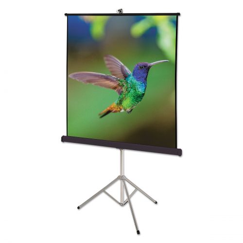  Quartet Portable Tripod Projection Screen, 60 x 60, White Matte, Black Steel Case