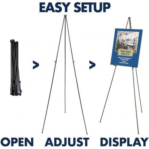  Quartet Easel, Instant, Portable, Tripod, Base 63 Max. Height, Supports 5 lbs. (29E)