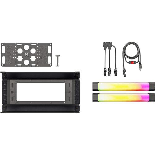  Quasar Science 4-Bank Shell with Ossium Plate and Double Rainbow (2', 2-Light Kit)