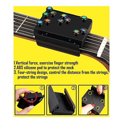  QUDODO Guitar Chord Learning Starter, Guitar Accessories, Guitar Trainer No Need to Develop Callouse, Eliminates Finger Pain, Guitar Lover Beginner Gift (Guitar Starter Learning Tool)