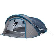 Quechua Romatlink Waterproof Pop Up Camping Tent 2 Seconds XL AIR III, 3 Man, Dark Blue