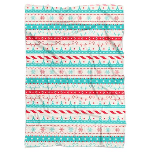  Queen of Cases Christmas Candycane Disney Heartbeat Fleece Blanket - Mini Fleece Blanket 35x27in - Soft Throw