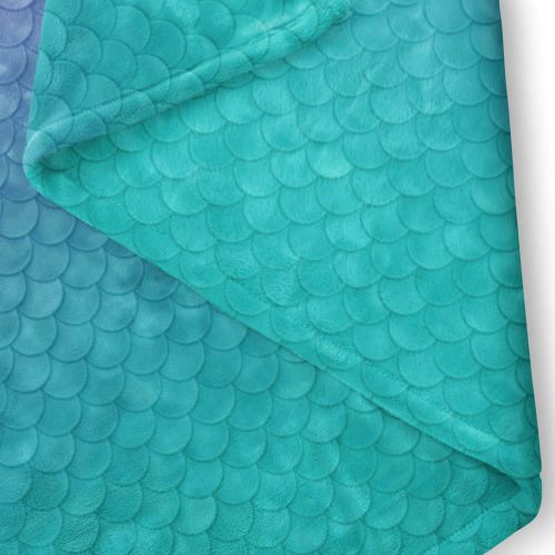  Queen of Cases Ariel Mermaid Disney Inspired Fleece Blanket - Mini Fleece Blanket 35x27in - Soft Throw