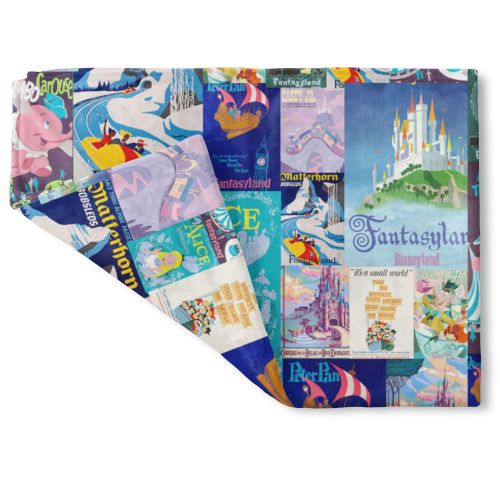  Queen of Cases Fantasyland Disney Inspired Fleece Blanket - Large Fleece Blanket 80x60in - Soft Throw