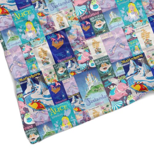  Queen of Cases Fantasyland Disney Inspired Fleece Blanket - Large Fleece Blanket 80x60in - Soft Throw