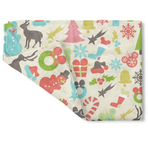  Queen of Cases Hidden Mickeys Colorful Retro Disney Christmas Fleece Blanket - Medium Fleece Blanket 60x50in - Soft Throw