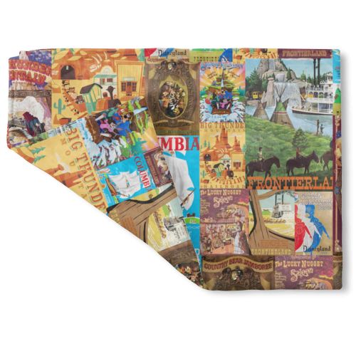  Queen of Cases Frontierland Disney Inspired Fleece Blanket - Small Fleece Blanket 50x40in - Soft Throw