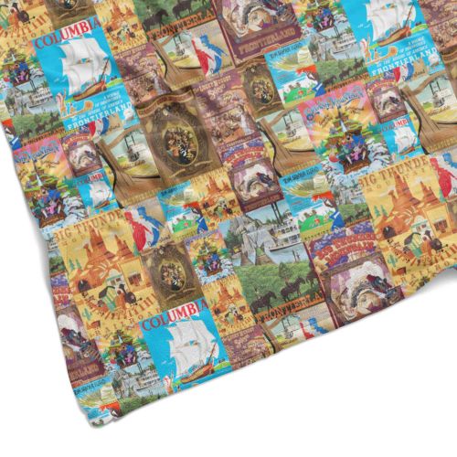  Queen of Cases Frontierland Disney Inspired Fleece Blanket - Small Fleece Blanket 50x40in - Soft Throw