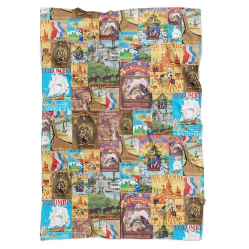  Queen of Cases Frontierland Disney Inspired Fleece Blanket - Small Fleece Blanket 50x40in - Soft Throw