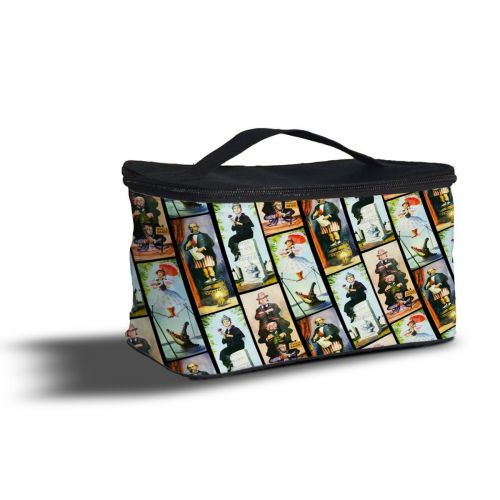  Queen of Cases Haunted Mansion Stretch Paintings Cosmetics Storage Case - One Size Cosmetics Storage Case - Makeup Zipped Travel Bag