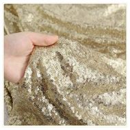QueenDream Sequin Overlay Matte Gold Sparkly Fabric Sequin Tablecloth Cover Glitz Table Linen Sparkle Sequin Linens