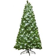 Queens of Christmas WL-TRBM-12-LPW Pre-Lit UV Mixed Blended Pine Tree 3, 567 Tips Lit with 1300 Pure White LED, 12