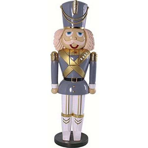  Queens of Christmas WL-NUT-06-GY Nut Cracker, 6, Gray