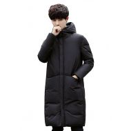 Queenshiny Mens Warm Thick Hooded Fashion Winter Length Duck Down Coat Jacket