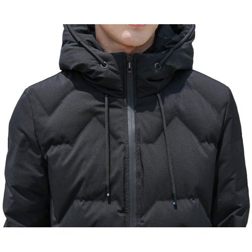  Queenshiny Mens Hooded Lightweight Packable Medium Length Duck Down Coat Jacket
