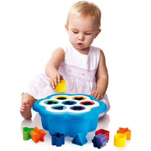  Quercetti Daisy Shape Sorter - Classic 16 Piece Shape and Color Sorting Toy (Made in Italy)