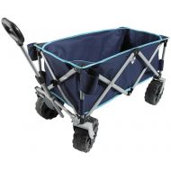 Quest Folding Utility Beach Wagon - Multicolors (Navy/Light Blue)