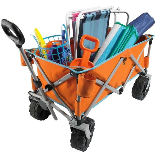  Quest Folding Utility Beach Wagon - Multicolors (Navy/Light Blue)