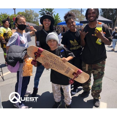  Quest Totem Longboard Skateboard, 36, Natural