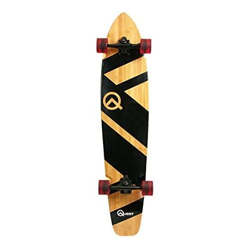  Quest QT-NSC44C The Super Cruiser The Original Artisan Bamboo and Maple 44 Longboard Skateboard,Black