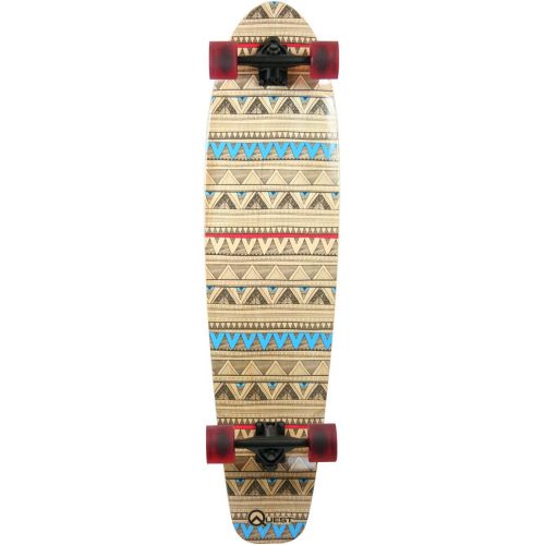  Quest Native Spirit 40 Kick Tail Longboard Skateboard, 40-Inch, Multicolor (QT-GNK40C)