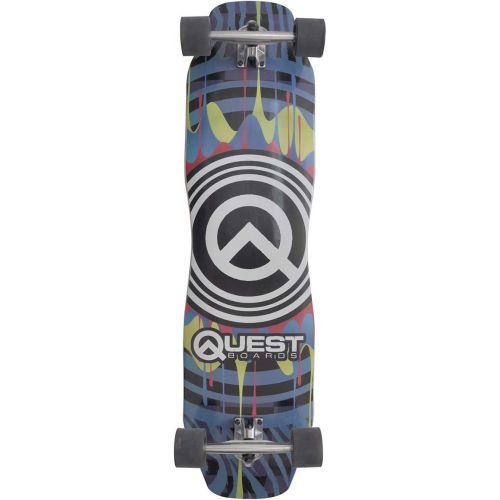  Quest Skateboards Q Drips 39 Longboard, Multi