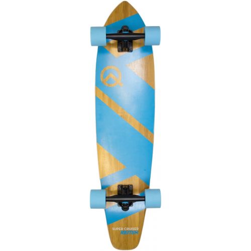  Quest Skateboards The Super Cruiser 36 Remix Aqua Blue Bamboo and Maple Deck Longboard Skaeboard