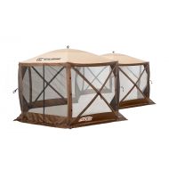Quick Set Excursion Canopies, 140 x 140-Inch Portable Popup Gazebo Tent Rain Protection Easy Setup (6-8 Person), Brown