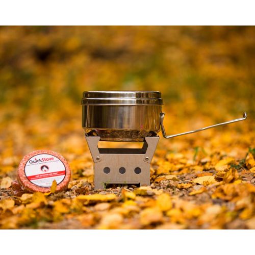  QuickStove Portable Compact Backpack Camp Stove Kit with Cooking Pot - Ideal for camping hiking backpacking and emergency - Small burner stove top folding design