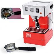 Quick Mill 0820 Rot Espressomaschine Made in Italy,Siebtrager Espressomaschine Special Special mit Bodenloser Siebtrager und std Siebtrager